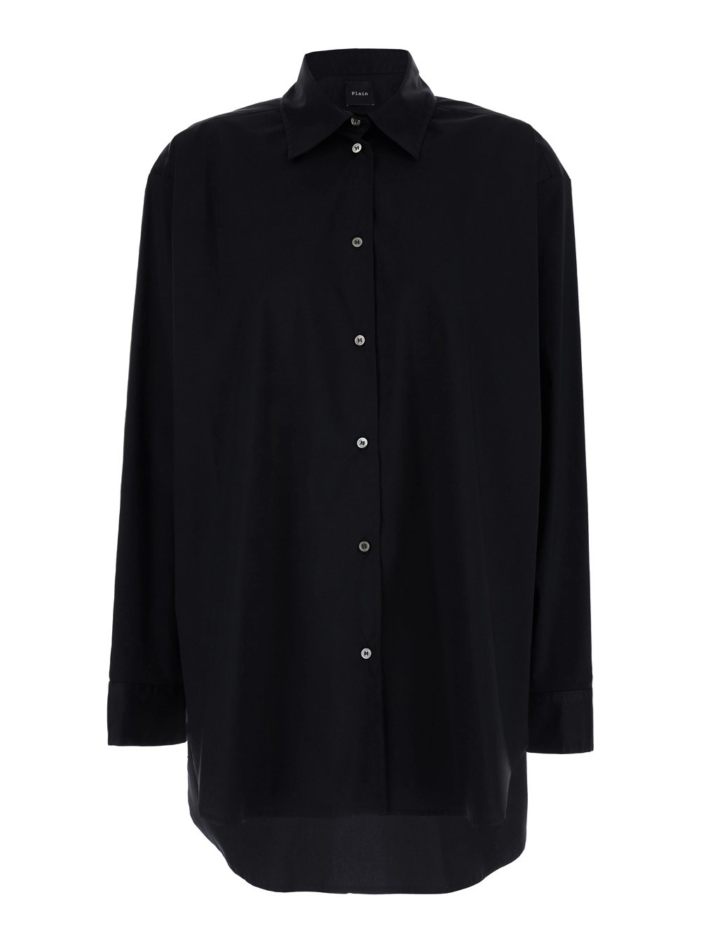 Leplain Camicia Oversize in Cotone Nera Donna