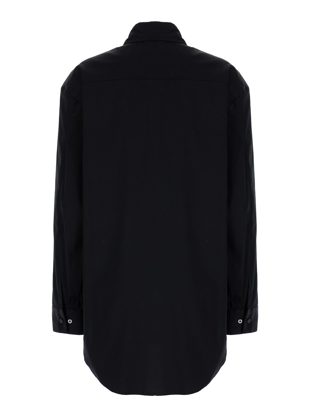 Leplain Camicia Oversize in Cotone Nera Donna, view 2