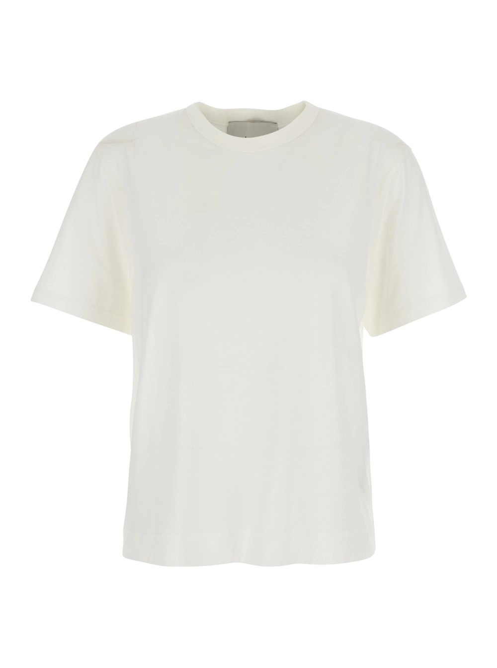 AMI Paris T-Shirt Bianco con Patch AMI de Coeur in Cotone Bianca Donna