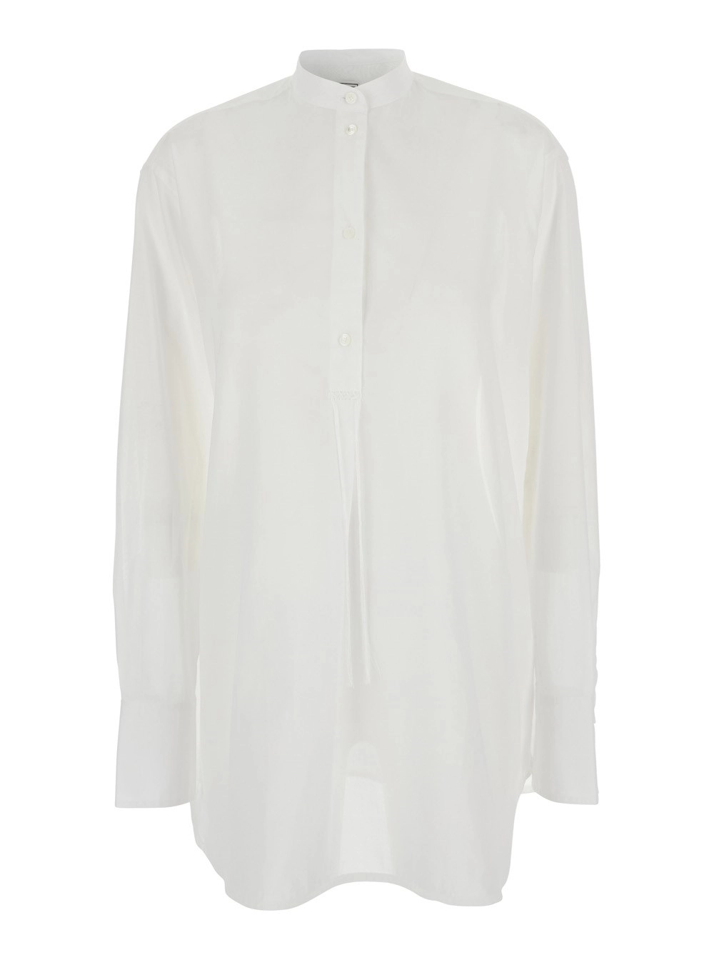 Toteme Camicia con Colletto Rialzato in Cotone Bianca Donna