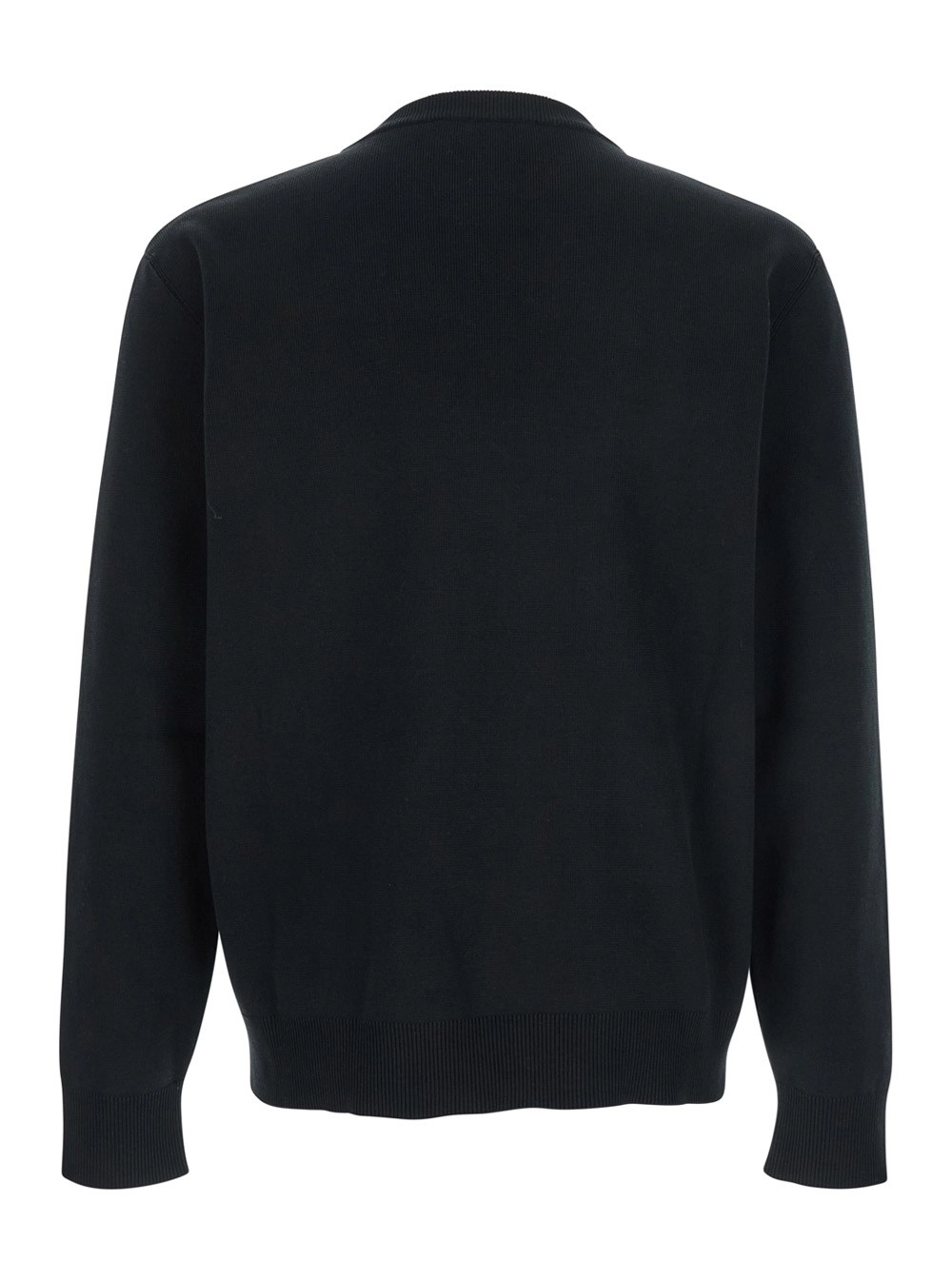 Gucci MAglione con Logo Lettering sul Fronte in Lana Nero Uomo, view 2