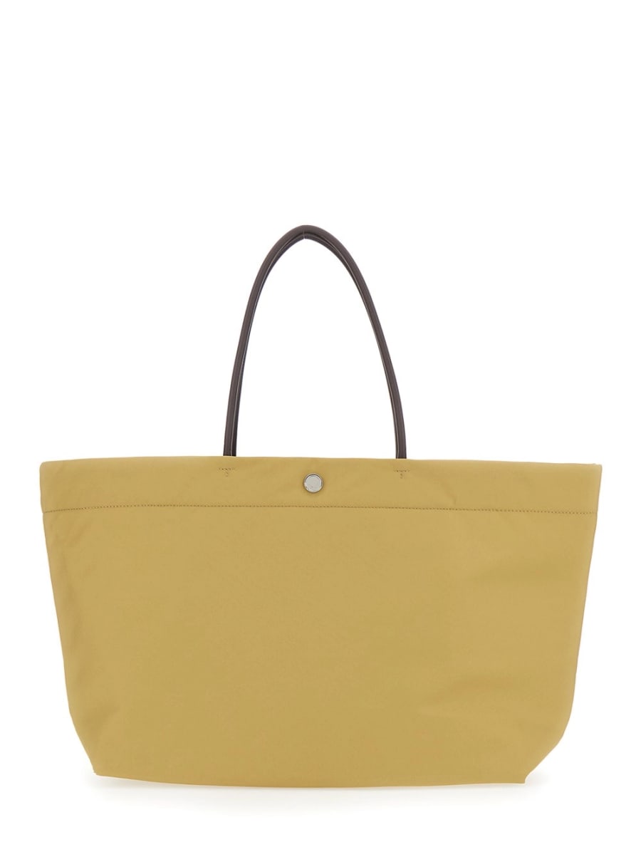 Tory Burch Borsa Shopping 'Ella Twist' con Due Manici Superiori e Logo sul Fronte in Ecopelle Gialla Donna, view 4