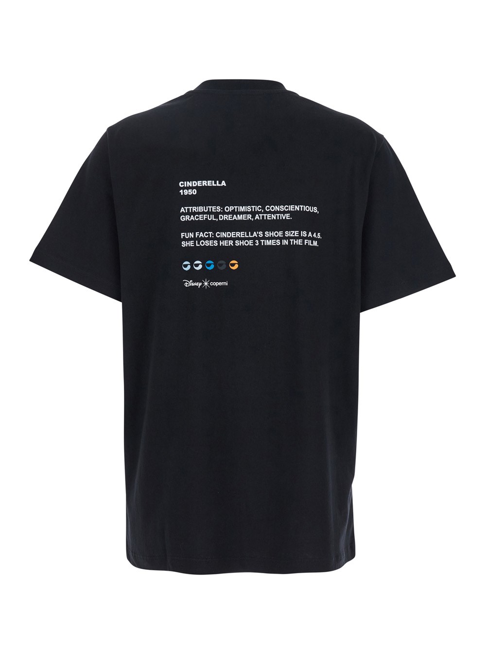 Coperni T-Shirt 'Cinderella' con Logo Stampato sul Fronte e Stampa sul Retro in Cotone Nera Donna, view 2