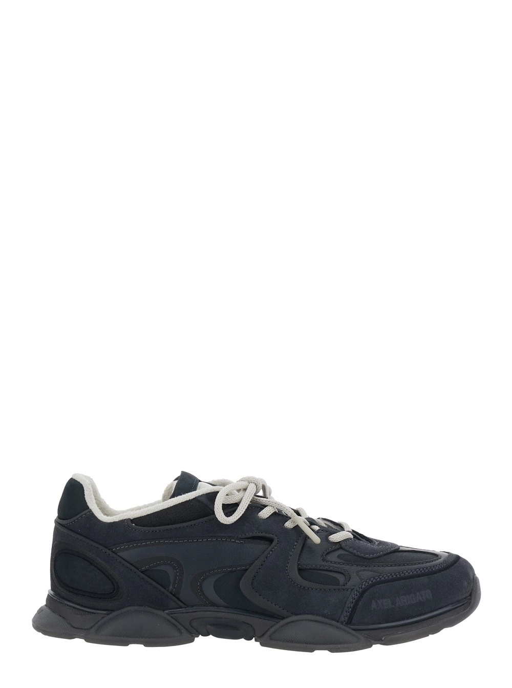 Axel arigato Sneaker 'Eris' Low Top con Patch Logo sulla Linguetta in Pelle e Tessuto Nera Uomo
