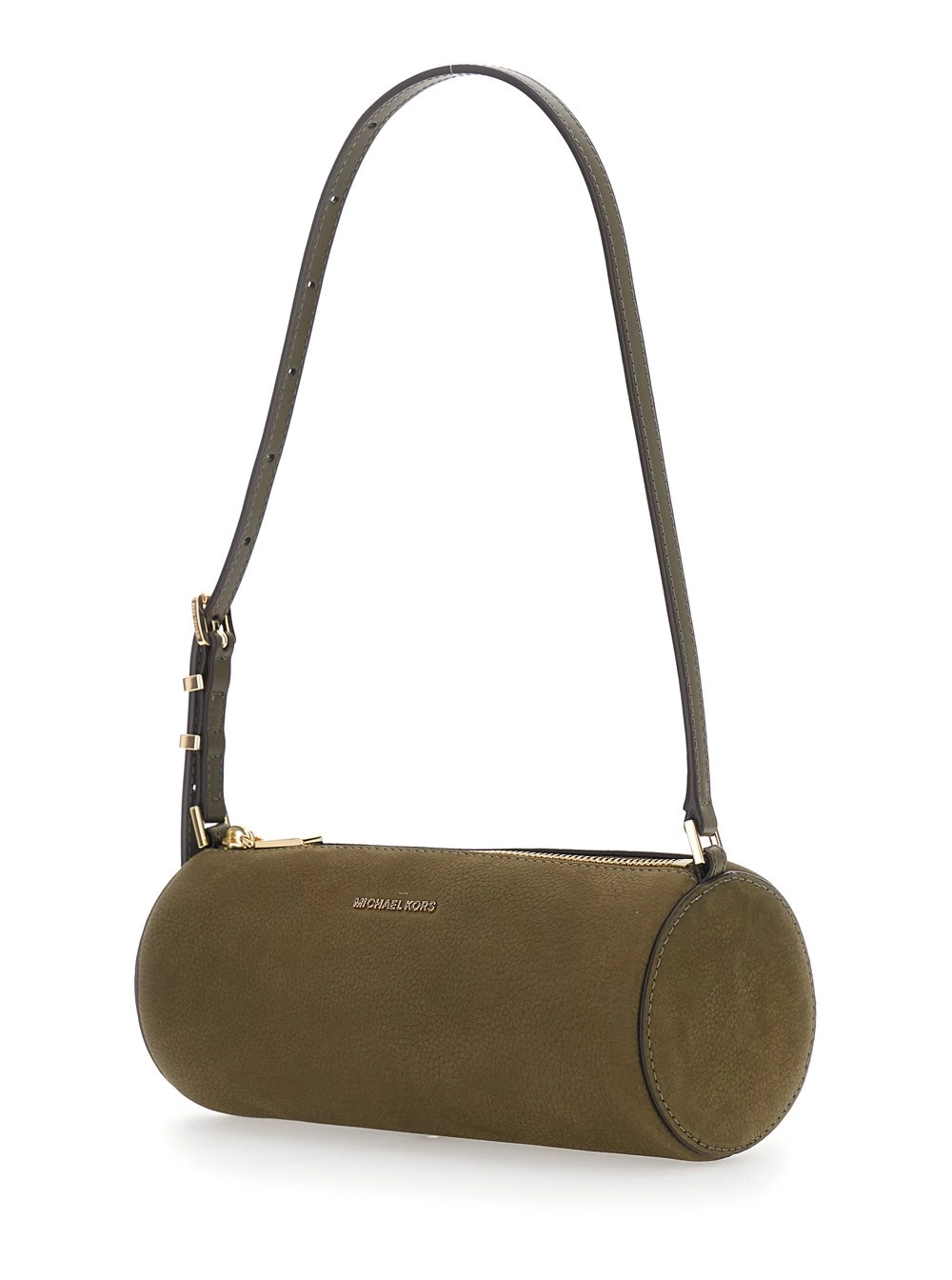 Michael michael kors Borsa a Spalla 'Izzy' con Logo Lettering sul Fronte e Tracolla Regolabile in Pelle Verde Donna, view 2