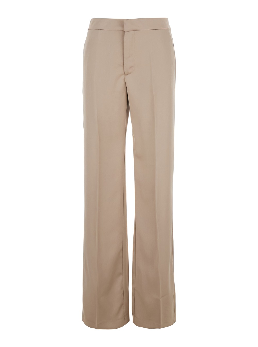 The andamane Pantalone 'Gigi' con Pences sul Fronte in Tessuto Tecnico Beige Donna