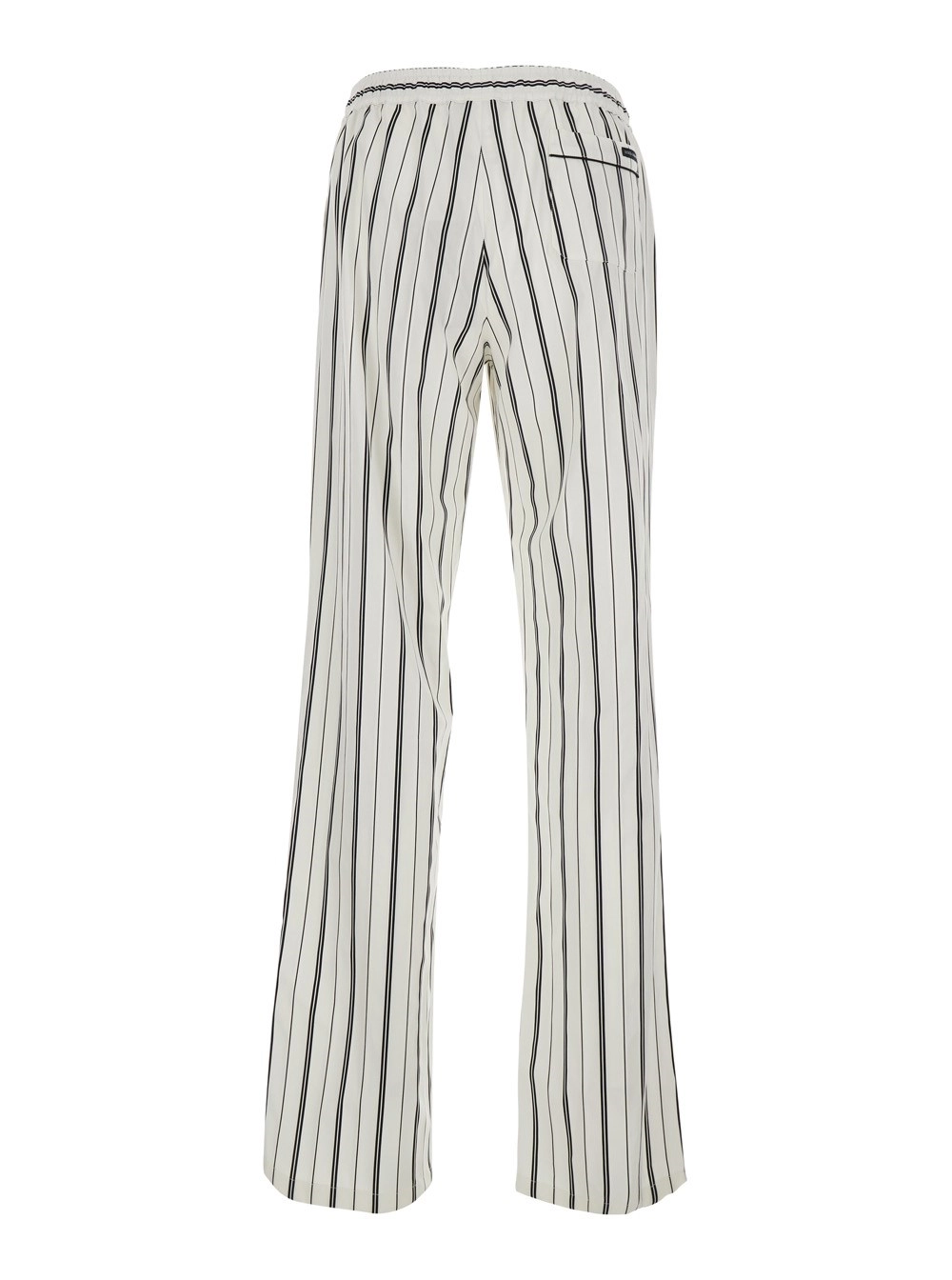 Dolce & Gabbana Pantaloni 'POPELINE A RIGHE' con design a righe verticali in Cotone Bianco/Nero Uomo, view 2