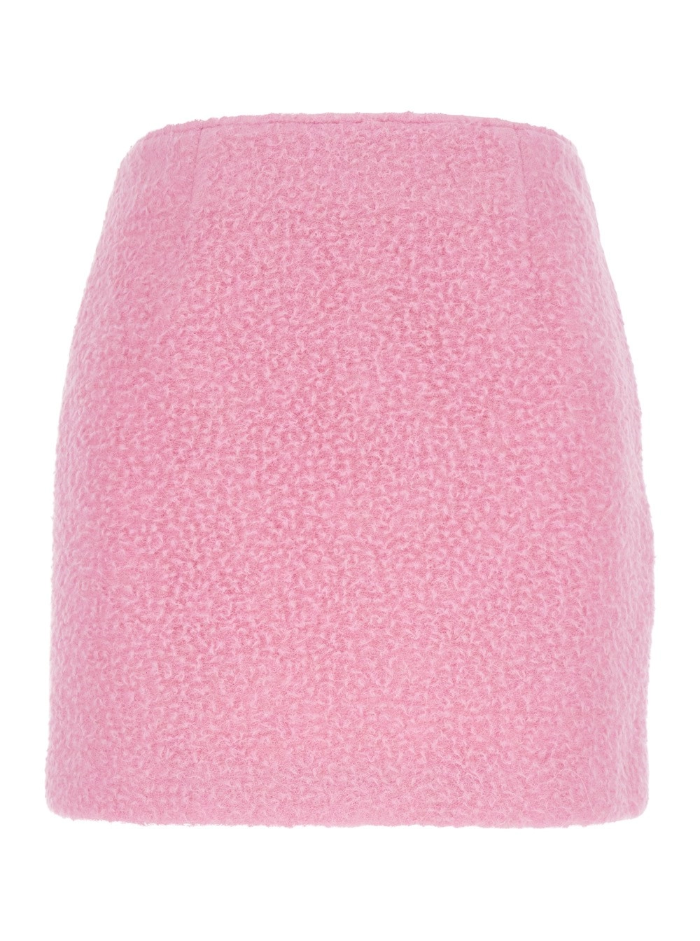Atelier edition Mini Gonna con Chiusura Laterale Nascosta in Tessuto Rosa Donna