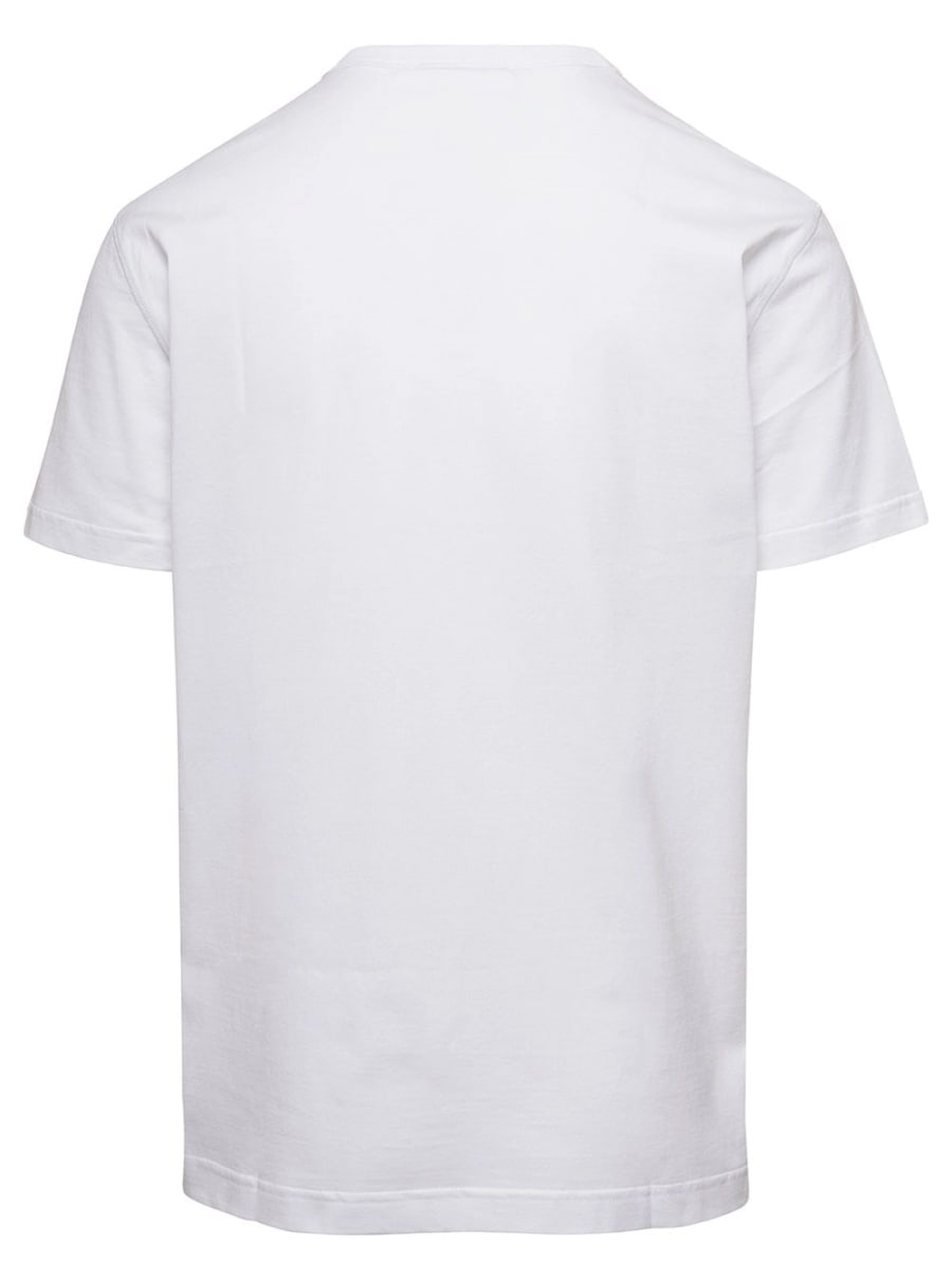 Dolce & Gabbana T-Shirt Girocollo 'Logo' Bianca con Targa in Cotone Uomo, view 2
