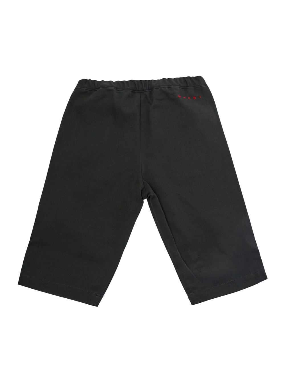 Marni kids Pantaloni con tasche e logo sul retro in cotone grigi bambina, view 2