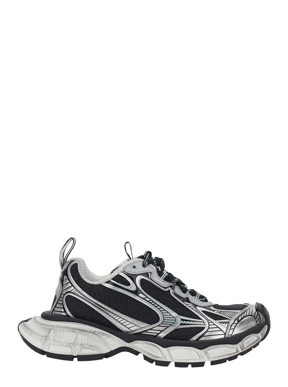 Balenciaga Sneakers '3XL' con Logo sulla Punta in Mix di Tessuto Tecnico Metallizzato Donna