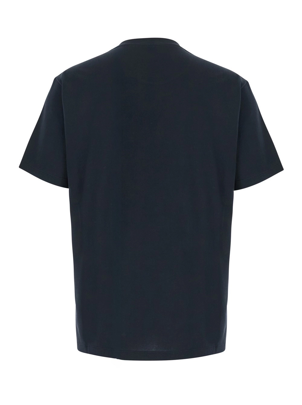 Fendi T-Shirt con Logo tono su tono sul lato in Cotone nera uomo, view 2