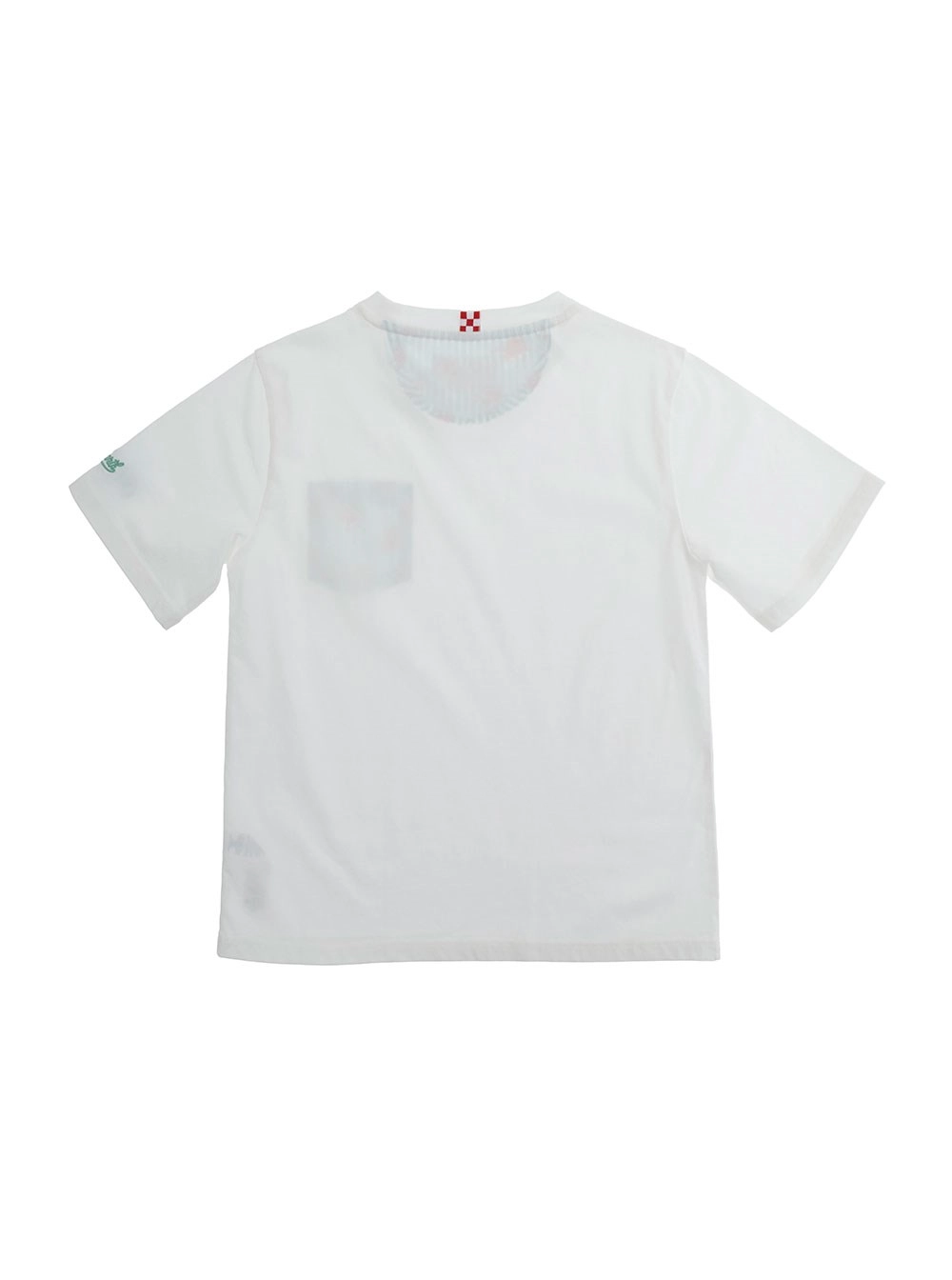 Mc2 saint barth kids T-Shirt Bianco 'KEA' con Stampa a Strisce sul Fronte in Cotone Bianca bambino, view 2