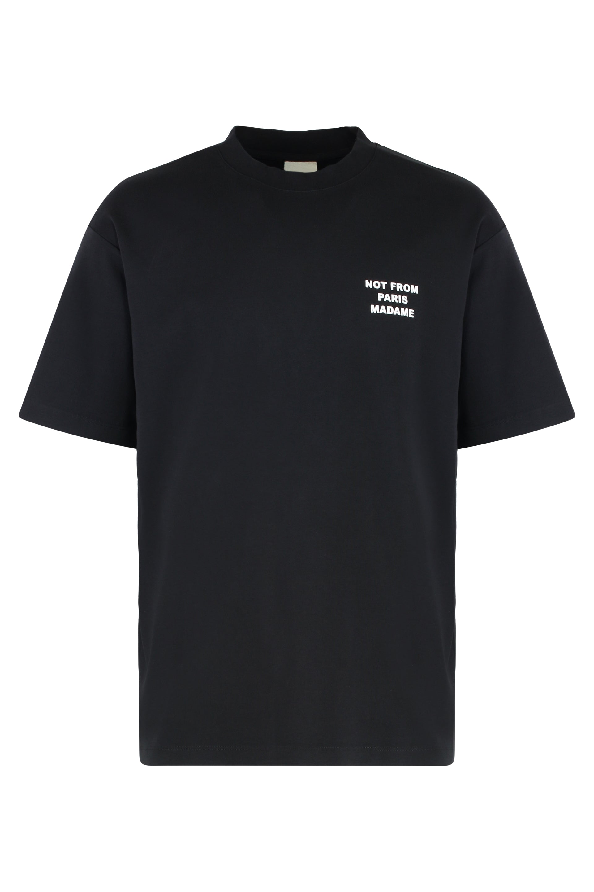 Drôle de Monsieur T-shirt girocollo Slogan in cotone