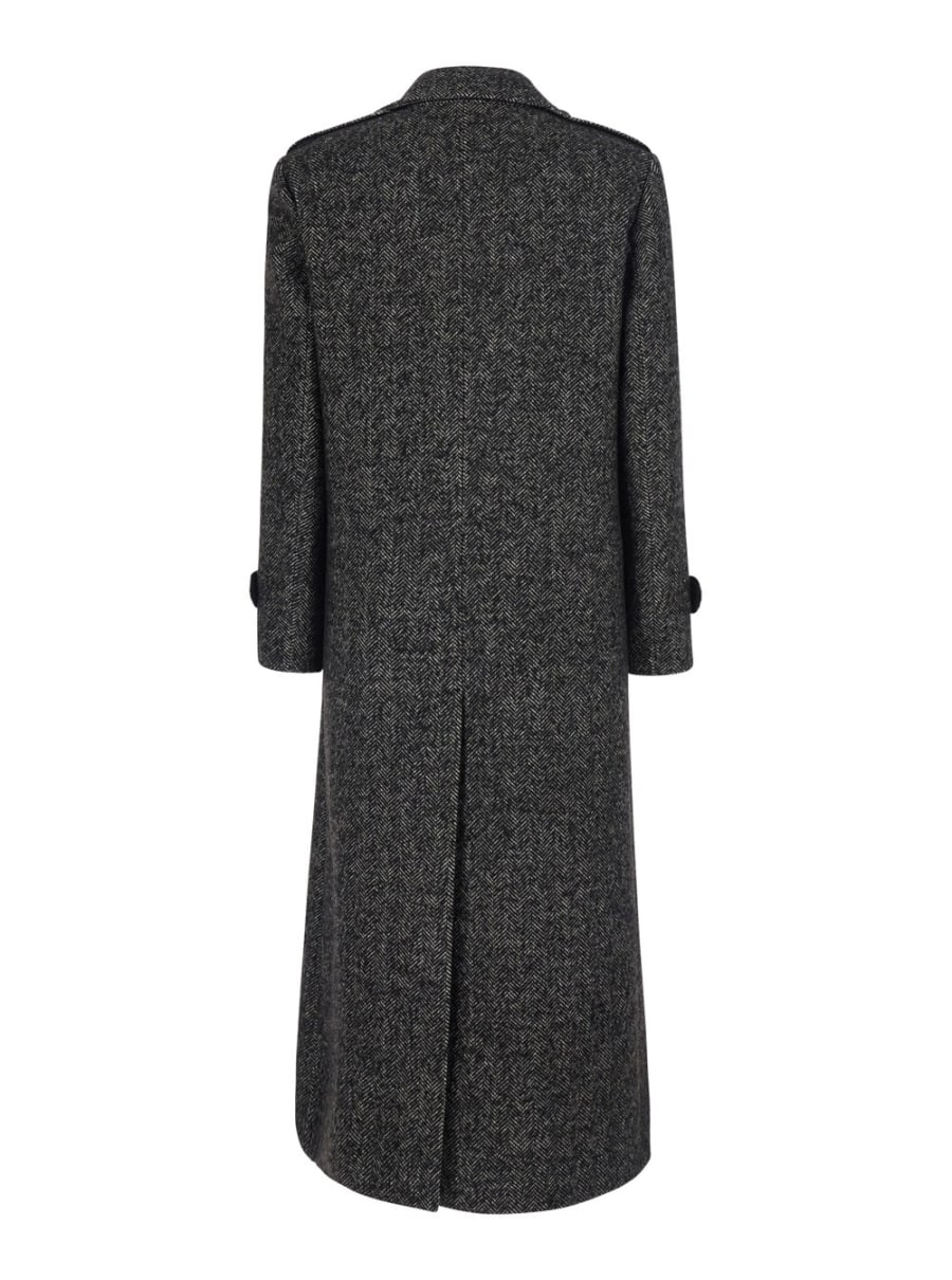 Leplain Cappotto oversize con chiusura doppiopetto in tessuto nero donna, view 2
