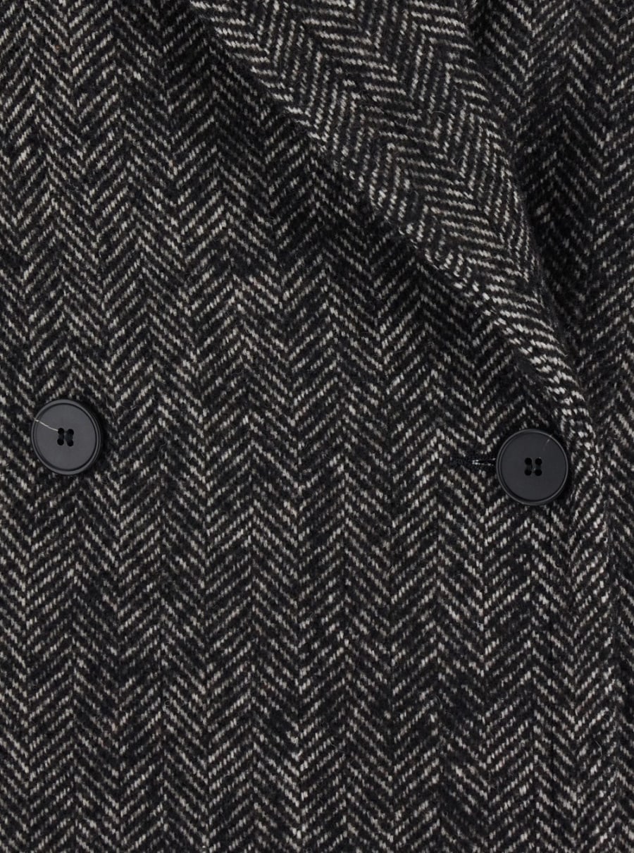 Leplain Cappotto oversize con chiusura doppiopetto in tessuto nero donna, view 3