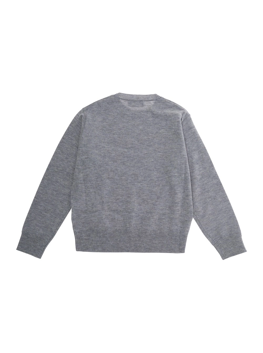 Dsquared2 kids Maglione Girocollo con Logo Lettering sul Fronte in Lana Grigio Bambino, view 2