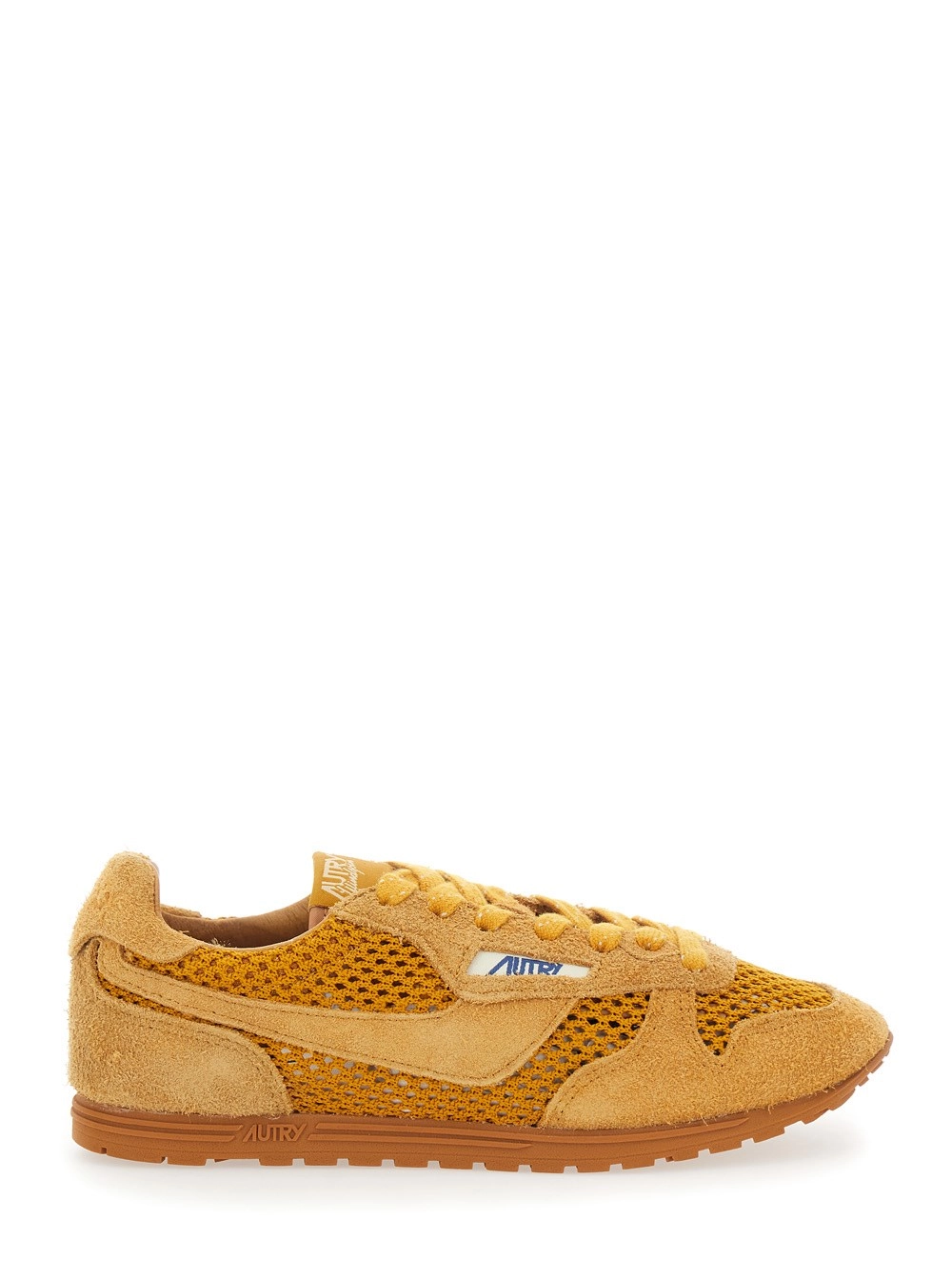 Autry Sneaker 'Windspin Low' con Logo sul Lato e sulla Tallonetta e dettagli traforati in Suede Marroni Donna