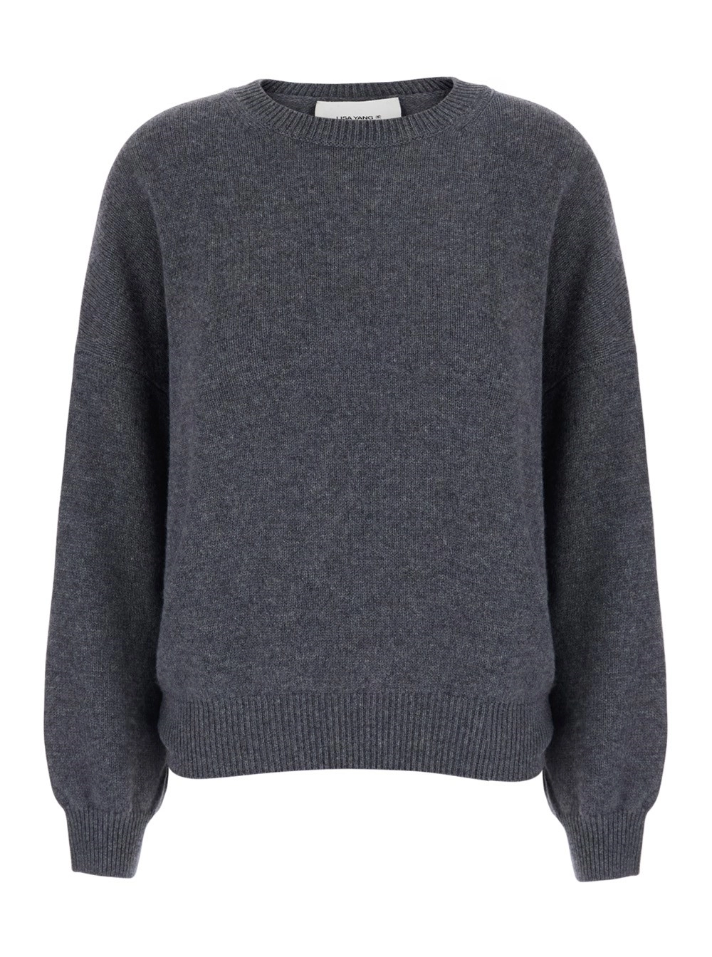 Lisa yang Maglione 'Veira' con spalle scese e rifiniture a coste in cashmere grigio donna