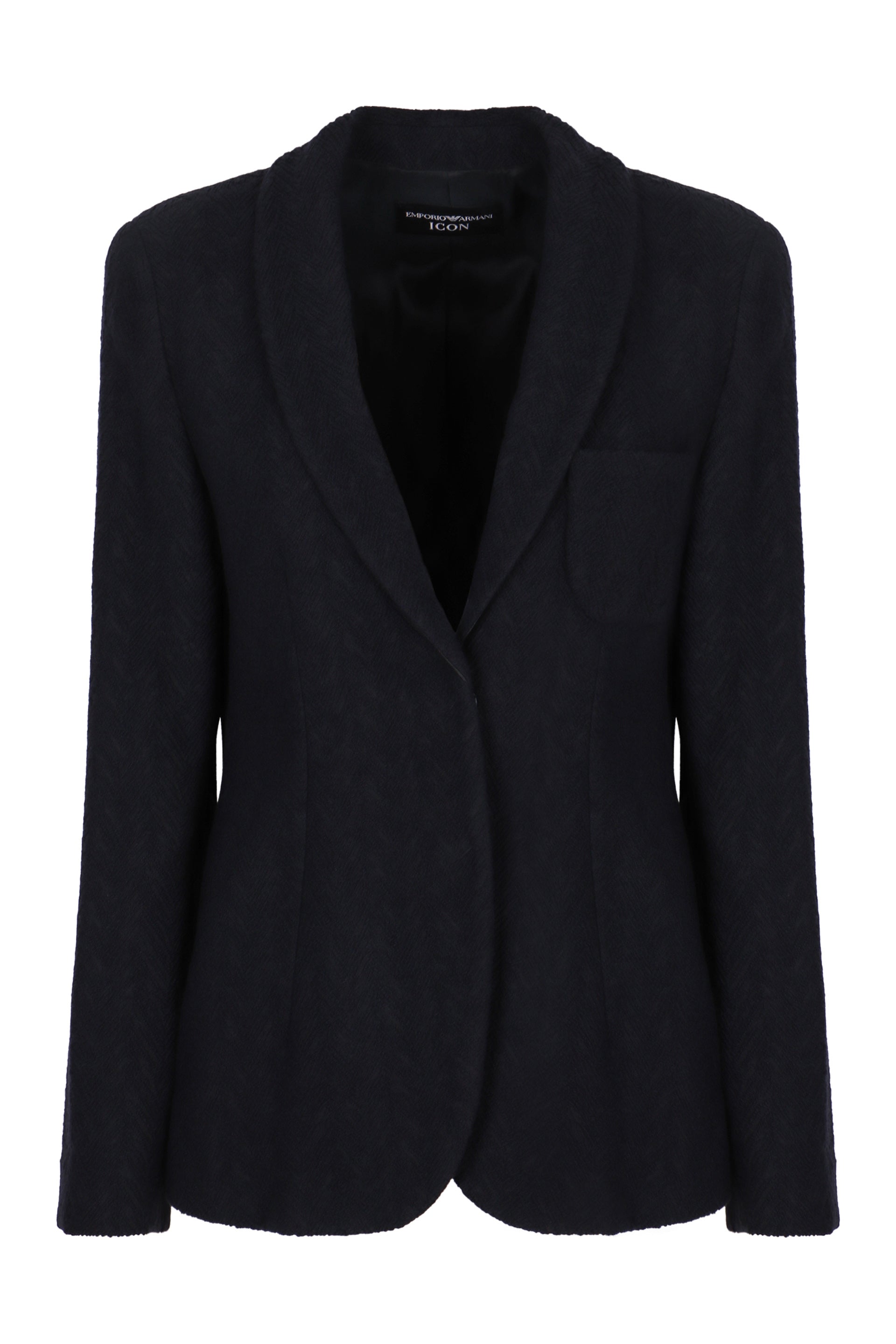 Emporio Armani Blazer monopetto con motivo chevron