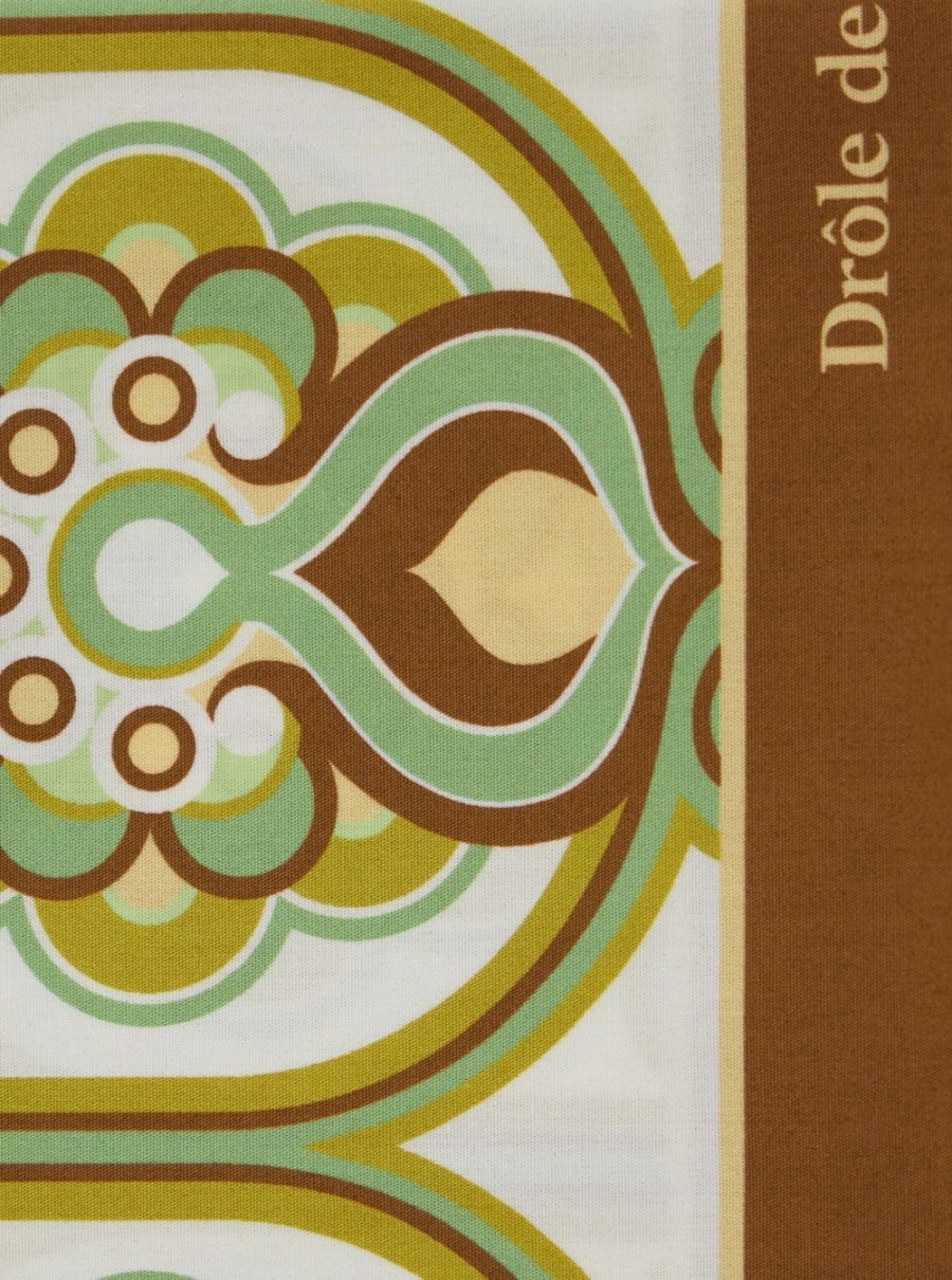 Drôle de monsieur Foulard 'Tapisserie Florale' con Stampa Floreale in Cotone Verde Uomo, view 3