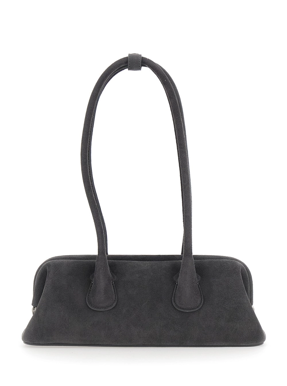 Osoi Borsa a Spalla 'Boat Wide' Mini con Due Manici Superiori in Pelle Scamosciata Marrone Donna
