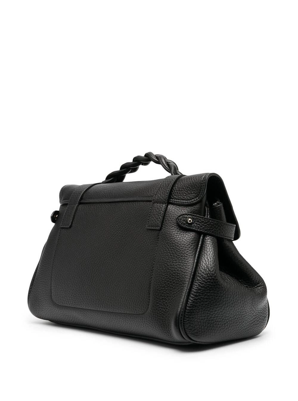 Mulberry Borsa a Mano 'Alexa' con Tracolla Regolabile e Removibile e Chiusura Magnetica in Pelle Martellata Nera Donna, view 2