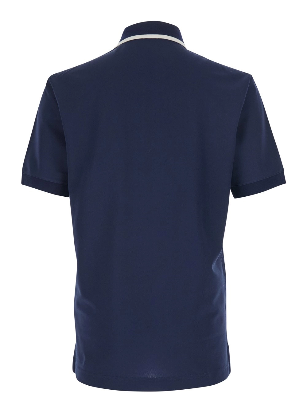 Dolce & Gabbana Polo  con Logo sul Fronte in Tessuto Tecnico Blu Uomo, view 2