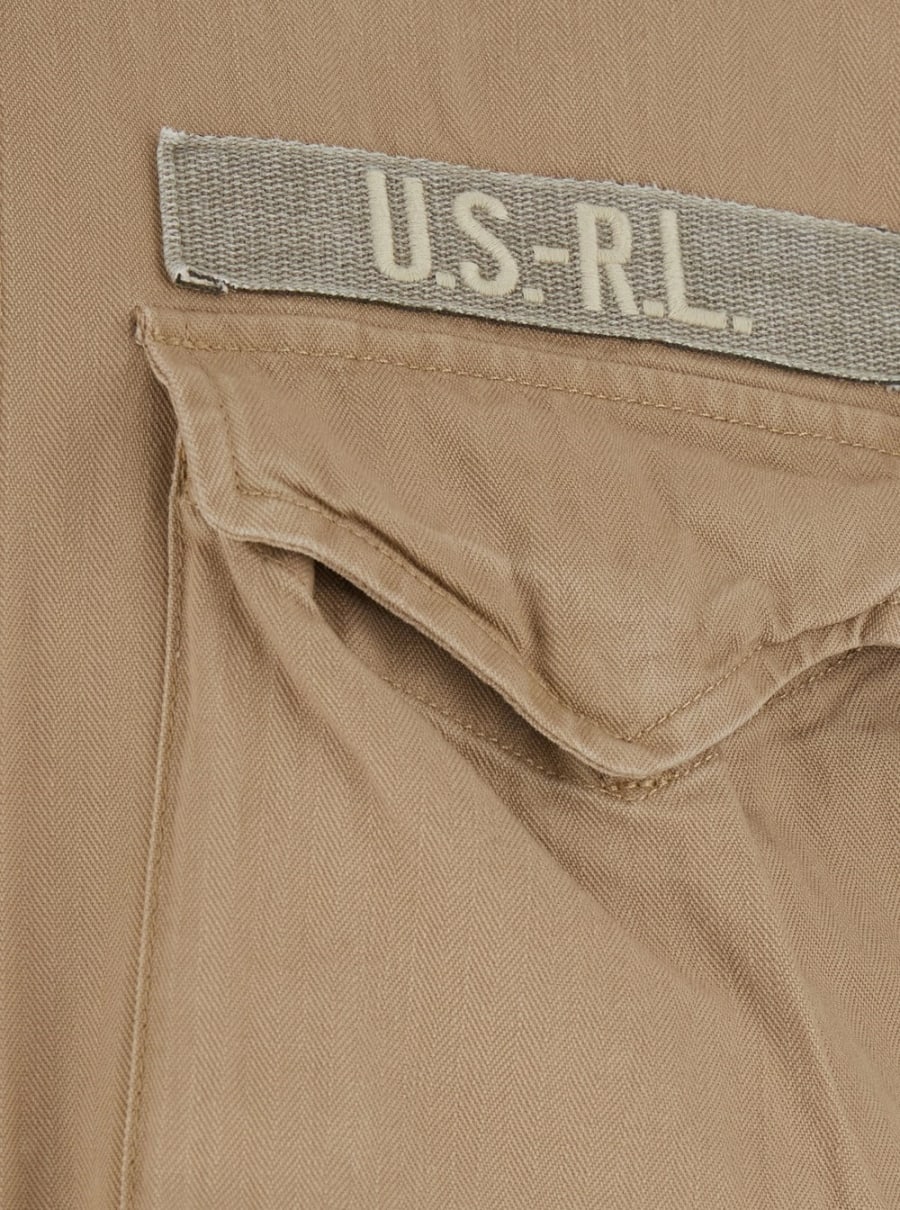 Polo Ralph Lauren Giubbotto con cappuccio removibile e quattro tasche con patta sul fronte in cotone marrone uomo, view 3