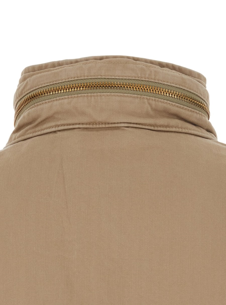 Polo Ralph Lauren Giubbotto con cappuccio removibile e quattro tasche con patta sul fronte in cotone marrone uomo, view 4