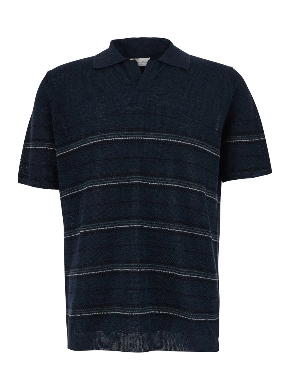 Roberto collina RIGA COTONE - T-Shirt Blu con Collo Rotondo e Maniche Corte in Cotone Uomo
