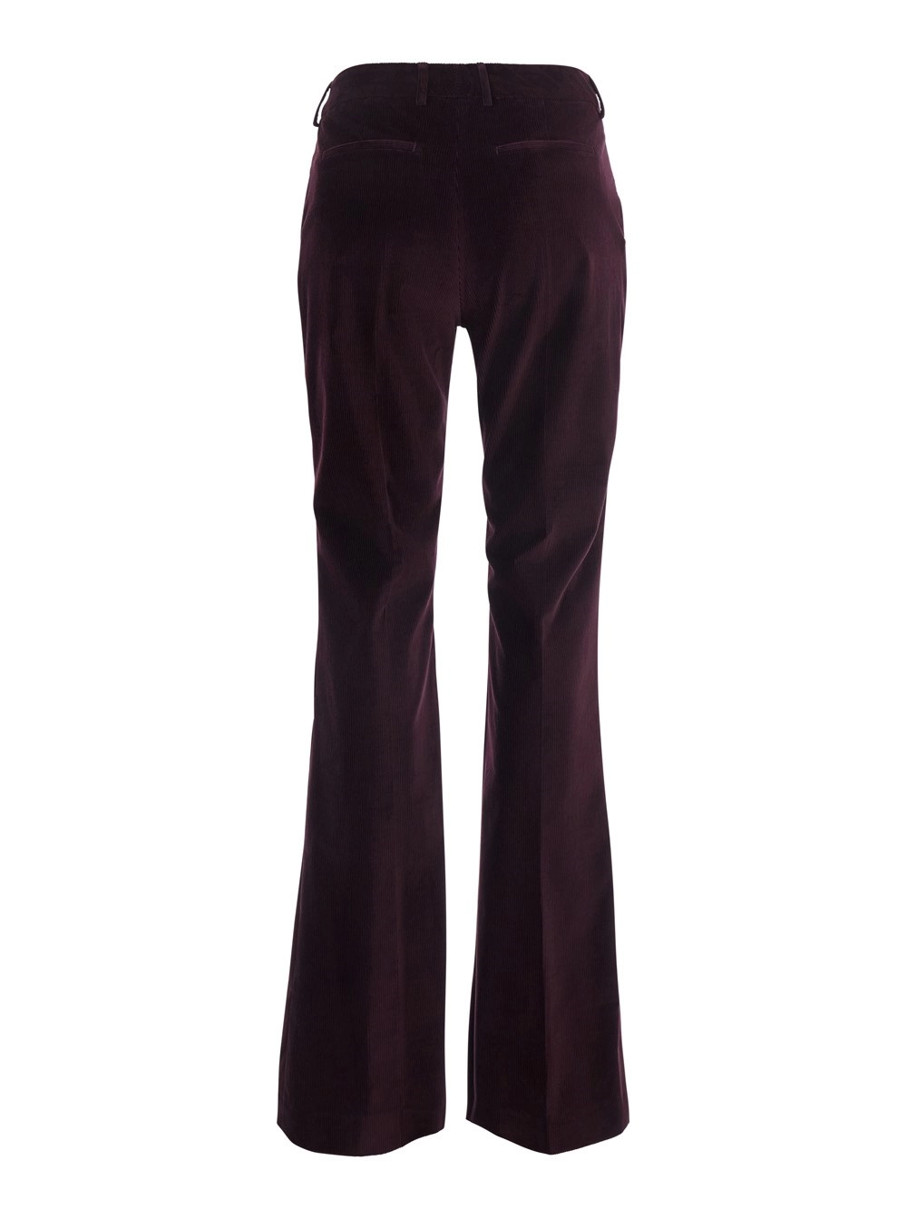 PT Torino Pantaloni a cinque tasche con gamba dritta in velluto a coste bordeaux donna, view 2