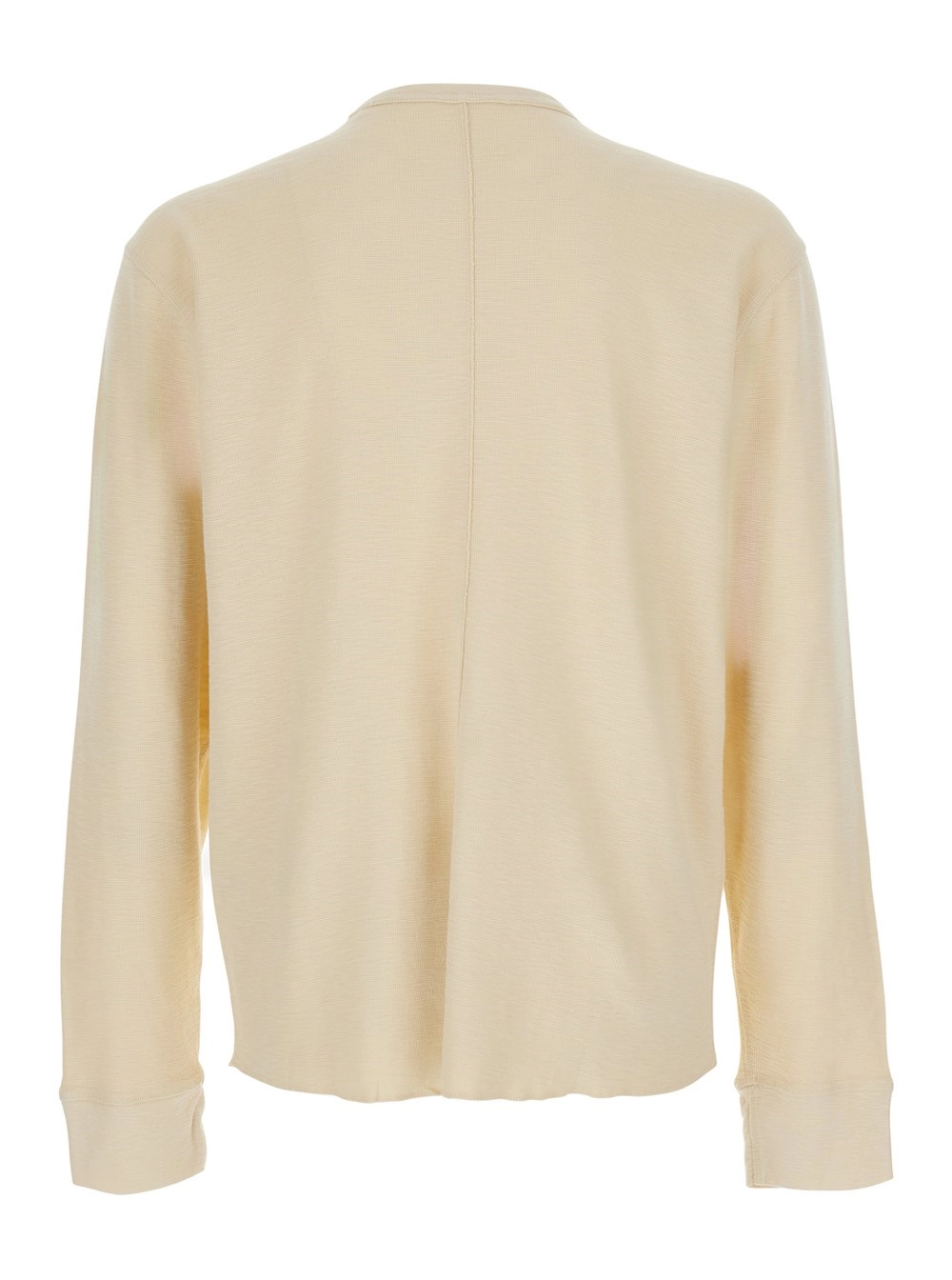 Sunflower T-Shirt girocollo a maniche lunghe in cotone beige uomo, view 2