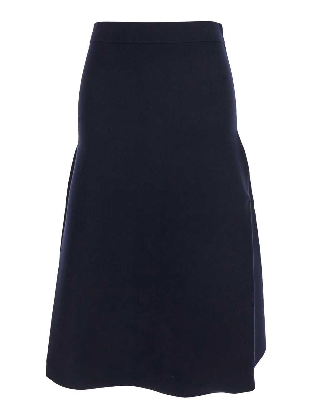 Max Mara Studio Gonna 'Giusy' Svasata con Vita Elasticizzata in Misto Viscosa Nera Donna