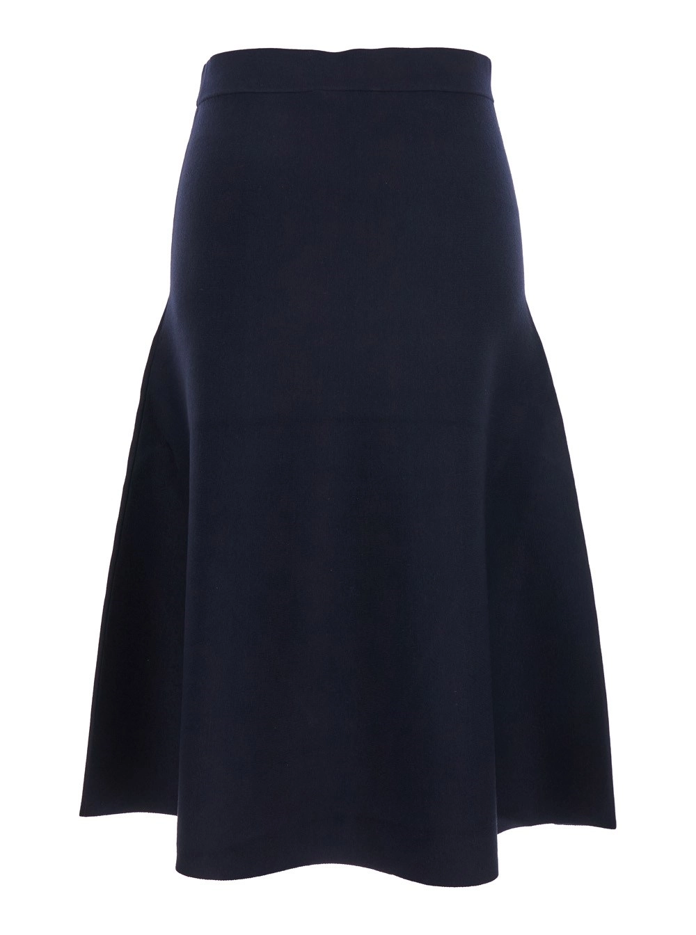 Max Mara Studio Gonna 'Giusy' Svasata con Vita Elasticizzata in Misto Viscosa Nera Donna, view 2