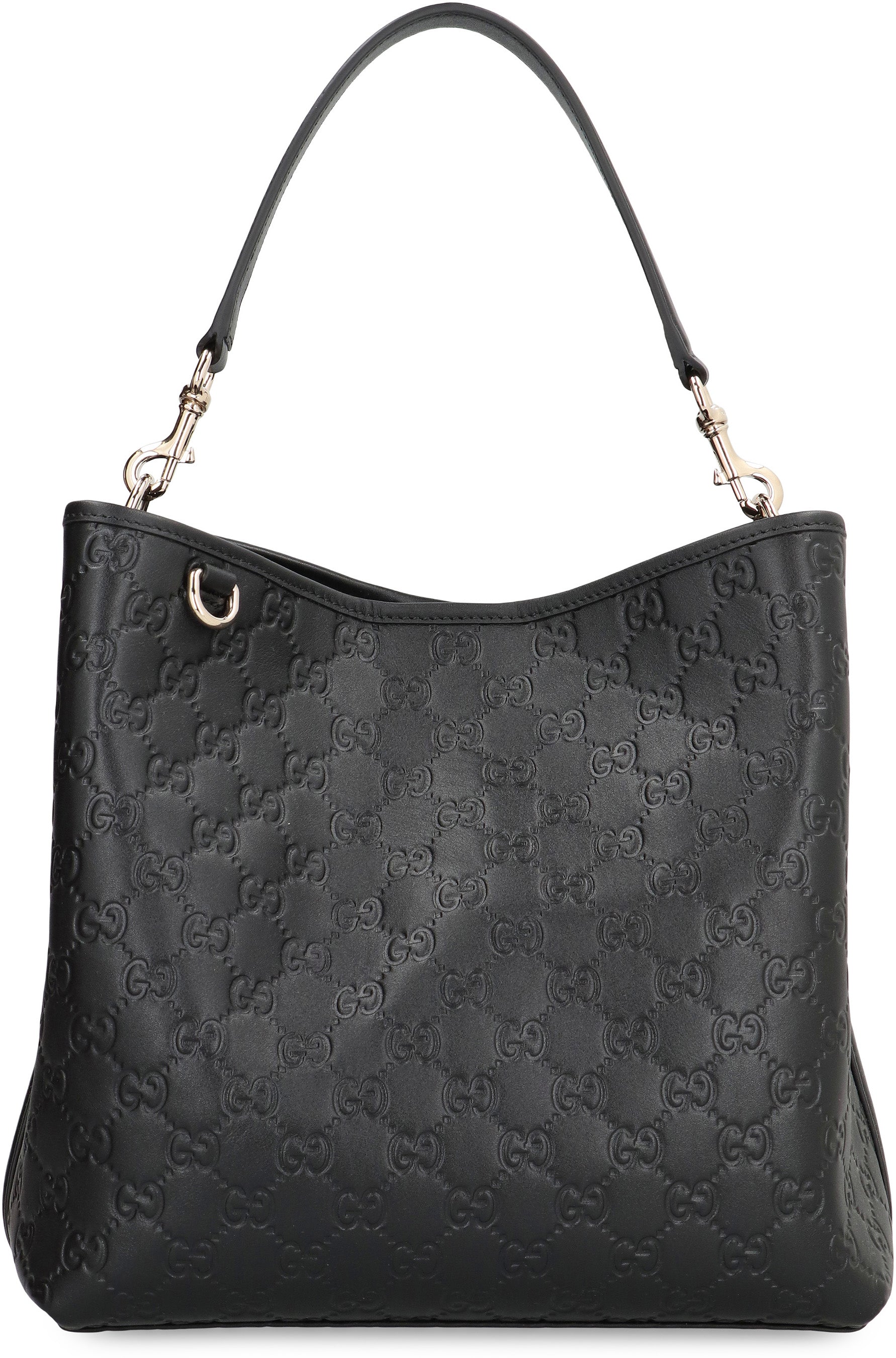 Gucci Borsa a secchiello GG Emblem in pelle