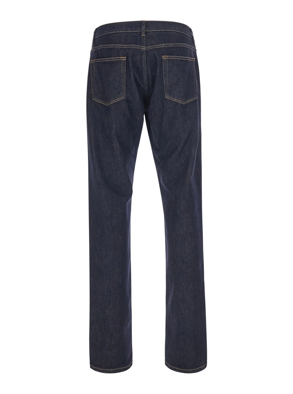 Dolce & Gabbana Jeans slim con logo ricamato sul fronte in denim blu Uomo, view 2