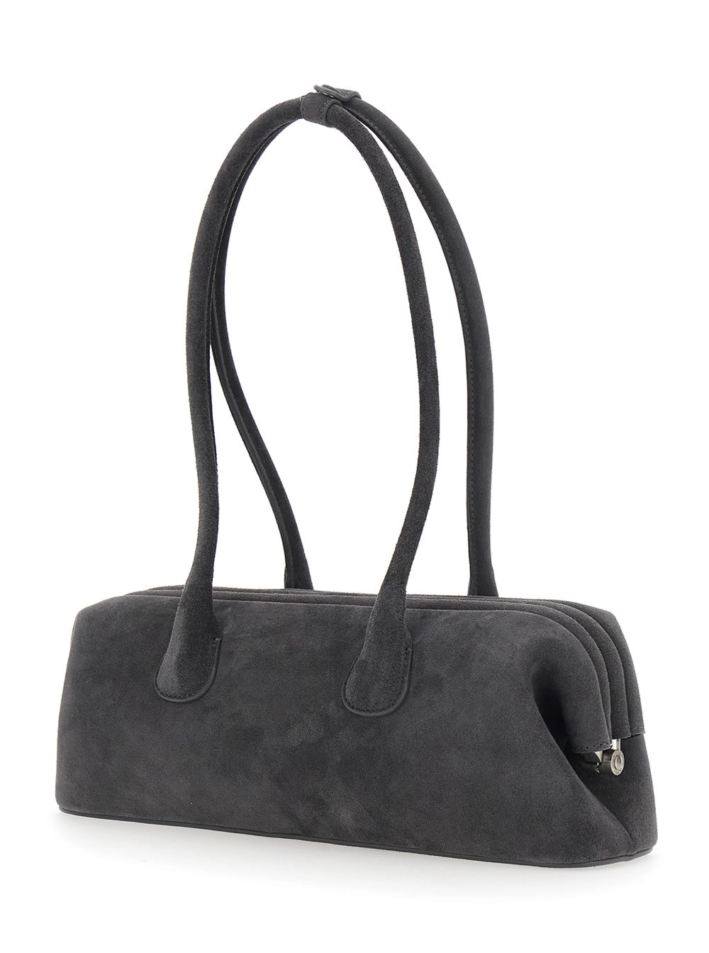 Osoi Borsa a Spalla 'Boat Wide' con Due Manici Superiori in Pelle Scamosciata Marrone Donna, view 2