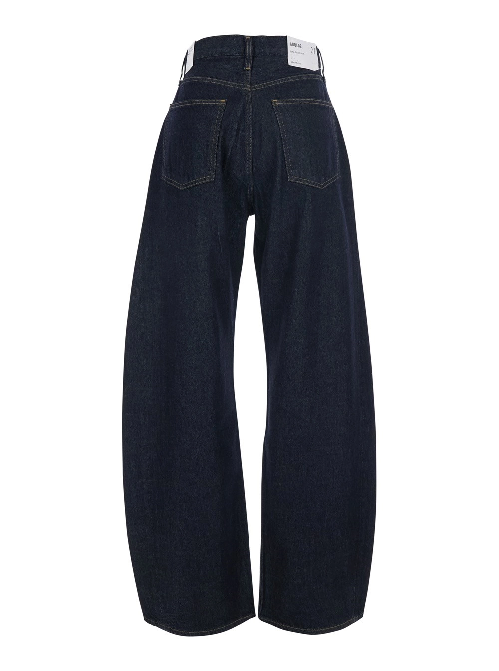 Agolde Jeans 'LUNA' con design a cinque tasche in denim blu donna, view 2
