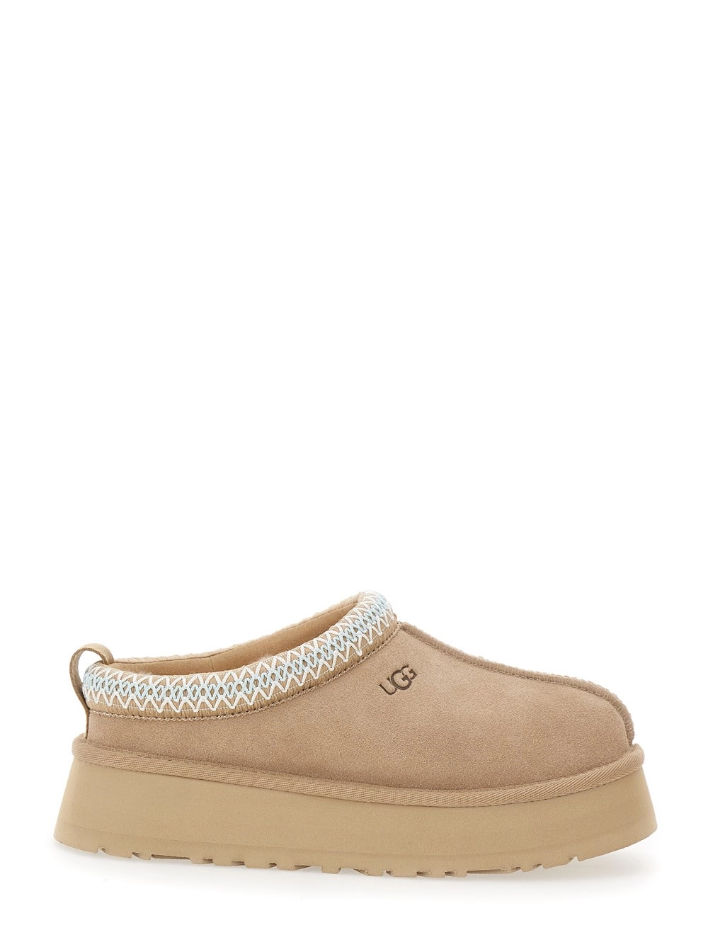 UGG Sabot 'Tazz' con Logo Impresso in Suede Beige Donna