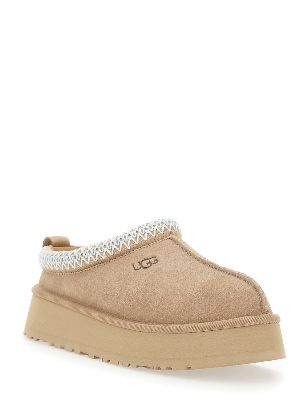 UGG Sabot 'Tazz' con Logo Impresso in Suede Beige Donna, view 2