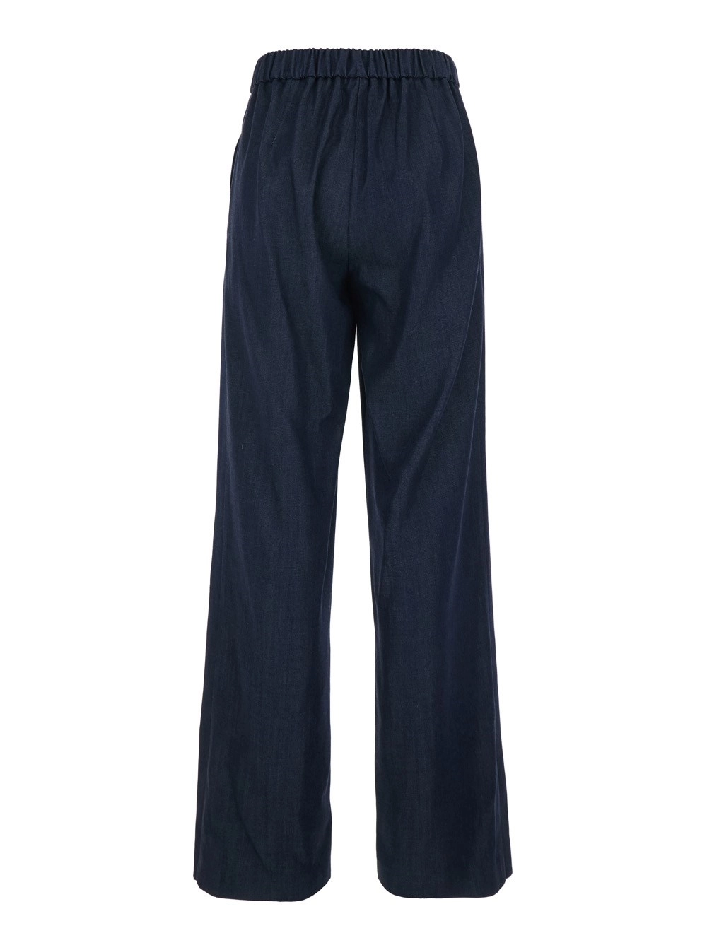 Leplain Pantaloni con vita semi elasticizzata in tessuto tecnico blu donna, view 2