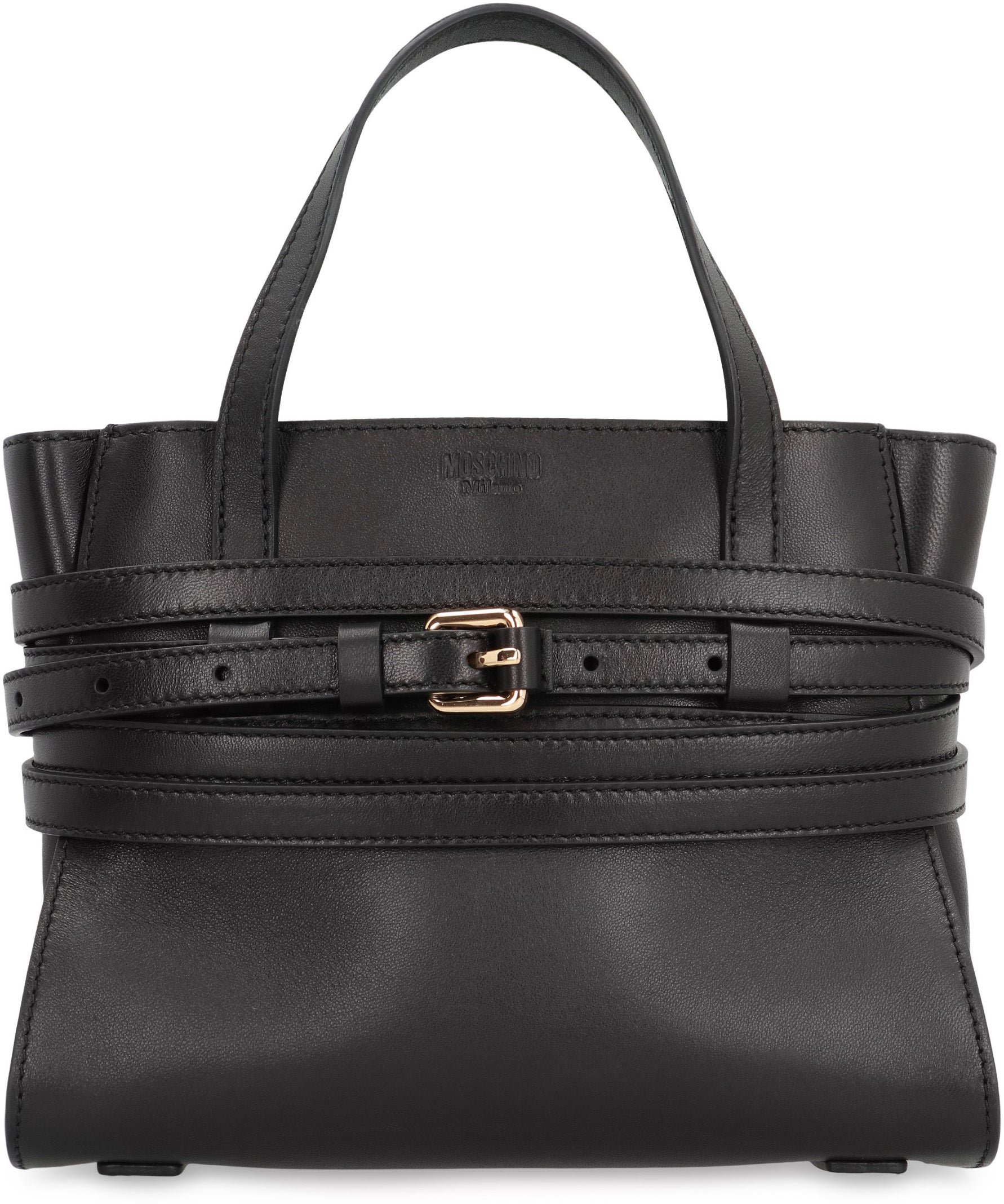 Moschino Borsa a mano piccola Moschino Tie Me in pelle