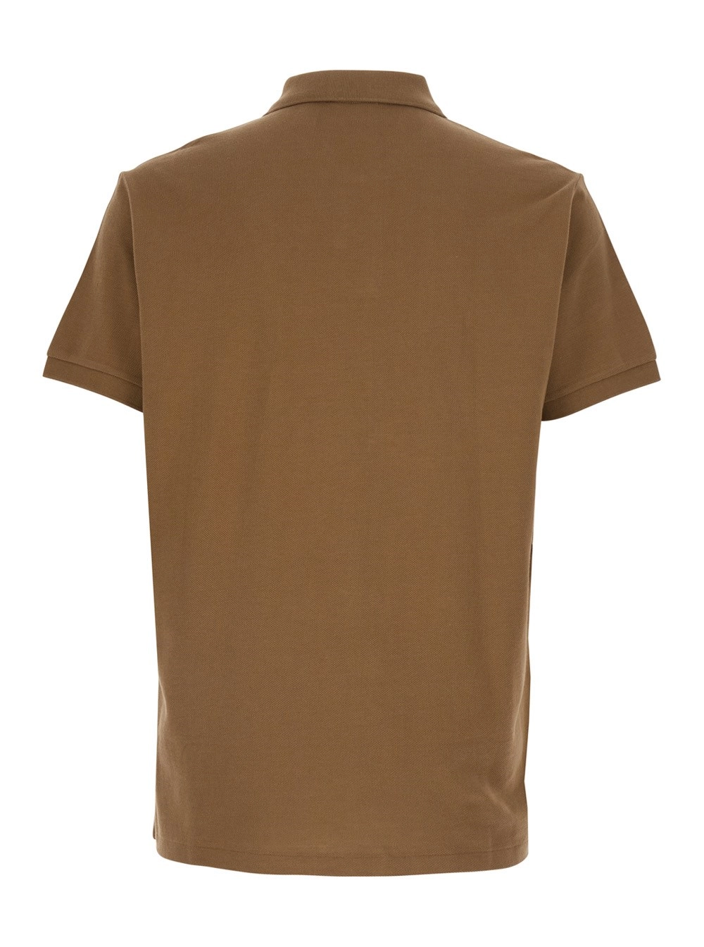 Polo Ralph Lauren Polo 'Slim Fit' con chiusura con i bottoni e logo cavallino ricamato in Cotone Marrone Uomo, view 2