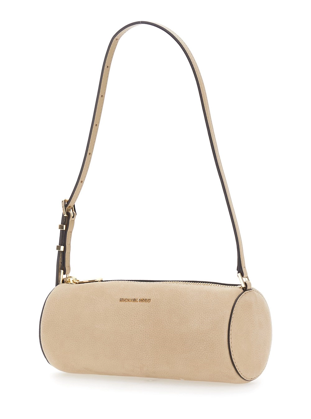 Michael michael kors Borsa a Spalla 'Izzy' con Logo Lettering sul Fronte e Tracolla Regolabile in Pelle Beige Donna, view 2