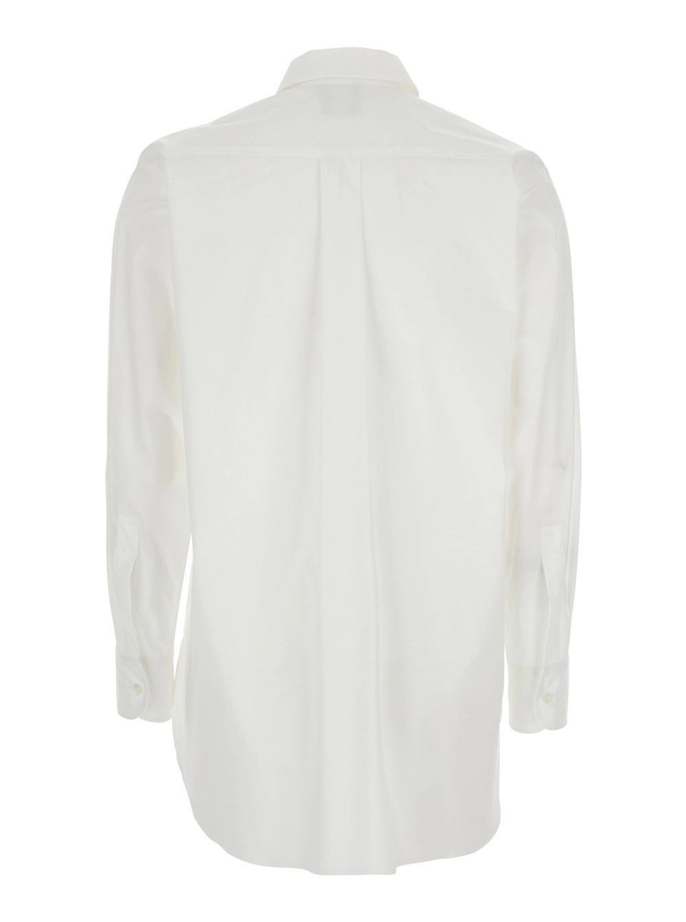 Leplain Camicia con Colletto Classico in Misto Cotone Stretch Bianca Donna, view 2