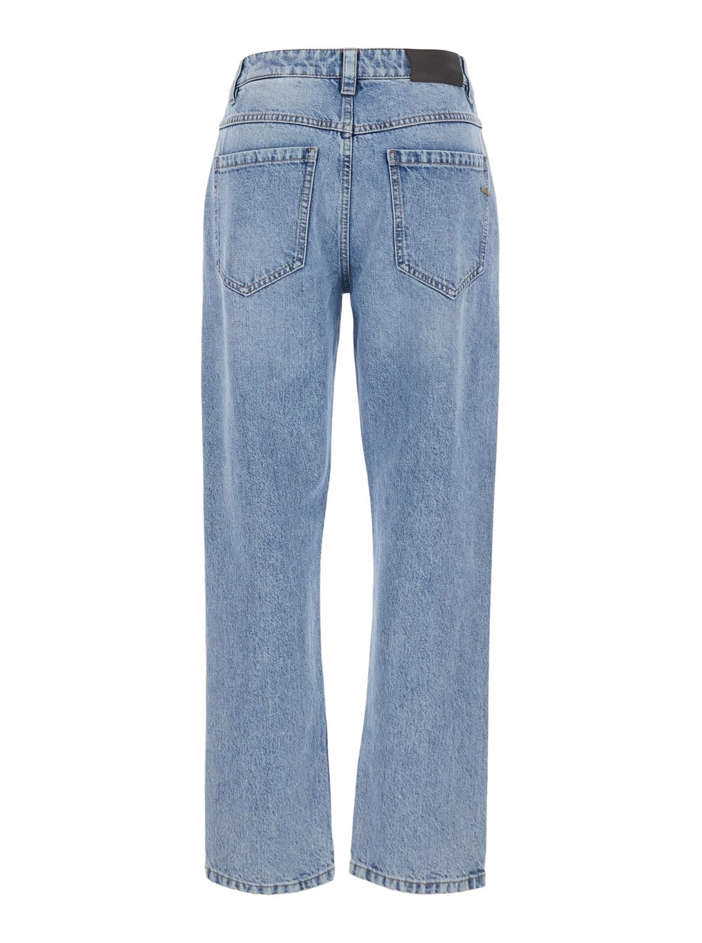 Brunello Cucinelli Jeans con patch logo sul retro e dettaglio Monile sulla tasca in denim blu donna, view 2