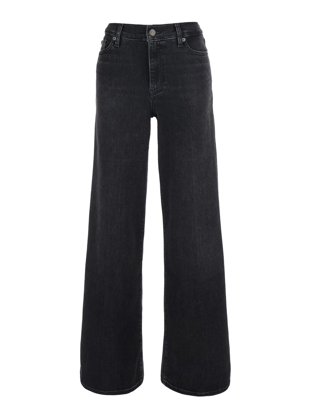 Frame Jeans 'Le Slim Palazzo' con Gamba Ampia in Denim Neri Donna