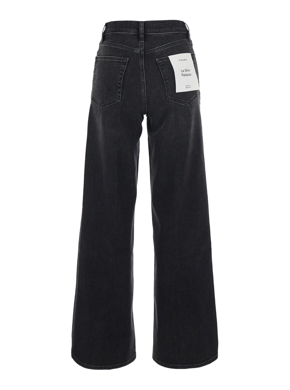 Frame Jeans 'Le Slim Palazzo' con Gamba Ampia in Denim Neri Donna, view 2