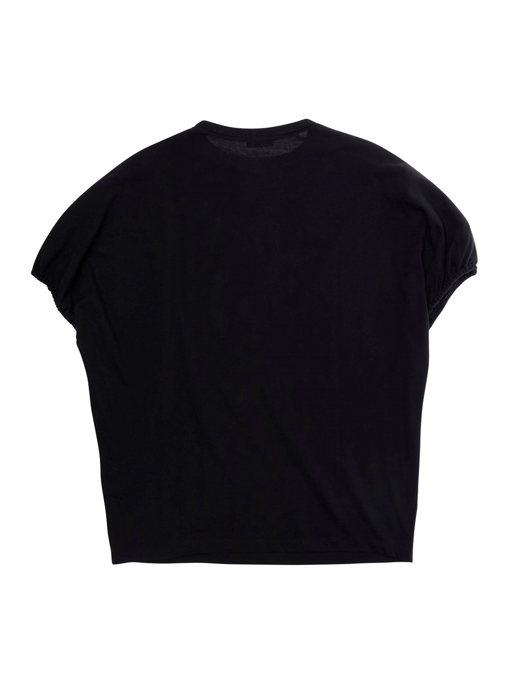 N°21 kids T-Shirt Nera 'N°21' con Maxi Logo sul Fronte in Cotone Bambina, view 2